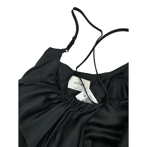 Aritzia Wilfred Allusion Camisole Satin Top Black Size XS - Picture 4 of 5